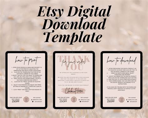 how do i print a digital download from etsy